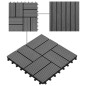 vidaXL Baldosas de porche de WPC 30x30 cm 1 m² gris 11 unidades vidaXL Baldosas de porche de WPC 30x30 cm 1 m² gris 11 unidades