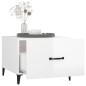 vidaXL Mesa de centro con patas de metal blanco brillante 50x50x40 cm vidaXL Mesa de centro con patas de metal blanco brillante 50x50x40 cm