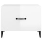 vidaXL Mesa de centro con patas de metal blanco brillante 50x50x40 cm vidaXL Mesa de centro con patas de metal blanco brillante 50x50x40 cm