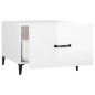 vidaXL Mesa de centro con patas de metal blanco brillante 50x50x40 cm vidaXL Mesa de centro con patas de metal blanco brillante 50x50x40 cm