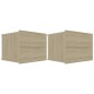 vidaXL Mesitas de noche 2 uds contrachapada color roble 40x30x30 cm vidaXL Mesitas de noche 2 uds contrachapada color roble 40x30x30 cm