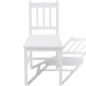 vidaXL Set de Comedor Siete Piezas Madera de Pino Blanco vidaXL Set de Comedor Siete Piezas Madera de Pino Blanco