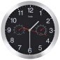 vidaXL Reloj de pared de cuarzo higrómetro y termómetro 30 cm negro vidaXL Reloj de pared de cuarzo higrómetro y termómetro 30 cm negro