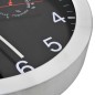 vidaXL Reloj de pared de cuarzo higrómetro y termómetro 30 cm negro vidaXL Reloj de pared de cuarzo higrómetro y termómetro 30 cm negro