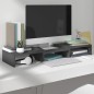 vidaXL Soporte de monitor madera maciza de pino gris 60x24x10,5 cm vidaXL Soporte de monitor madera maciza de pino gris 60x24x10,5 cm