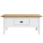 vidaXL Mesa de centro BODO madera de pino blanco y marrón 100x55x45 cm vidaXL Mesa de centro BODO madera de pino blanco y marrón 100x55x45 cm