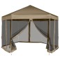 vidaXL Carpa desmontable hexagonal paredes gris taupe 3,6x3,1m 220g/m² vidaXL Carpa desmontable hexagonal paredes gris taupe 3,6x3,1m 220g/m²