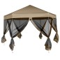 vidaXL Carpa desmontable hexagonal paredes gris taupe 3,6x3,1m 220g/m² vidaXL Carpa desmontable hexagonal paredes gris taupe 3,6x3,1m 220g/m²
