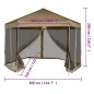 vidaXL Carpa desmontable hexagonal paredes gris taupe 3,6x3,1m 220g/m² vidaXL Carpa desmontable hexagonal paredes gris taupe 3,6x3,1m 220g/m²