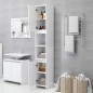vidaXL Armario de baño madera contrachapada blanco 30x30x183,5 cm vidaXL Armario de baño madera contrachapada blanco 30x30x183,5 cm
