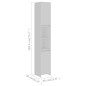 vidaXL Armario de baño madera contrachapada blanco 30x30x183,5 cm vidaXL Armario de baño madera contrachapada blanco 30x30x183,5 cm