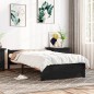 vidaXL Estructura de cama madera maciza negro 90x200 cm vidaXL Estructura de cama madera maciza negro 90x200 cm