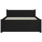 vidaXL Estructura de cama madera maciza negro 90x200 cm vidaXL Estructura de cama madera maciza negro 90x200 cm