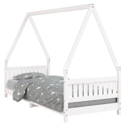 vidaXL Estructura de cama para niños madera de pino blanco 80x200 cm