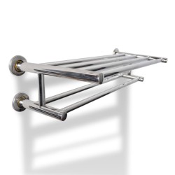 vidaXL Toallero de acero inoxidable 6 tubos