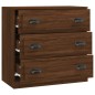 vidaXL Aparador de madera contrachapada roble marrón 70x35,5x67,5 cm vidaXL Aparador de madera contrachapada roble marrón 70x35,5x67,5 cm