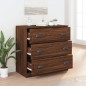 vidaXL Aparador de madera contrachapada roble marrón 70x35,5x67,5 cm vidaXL Aparador de madera contrachapada roble marrón 70x35,5x67,5 cm