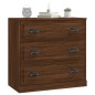 vidaXL Aparador de madera contrachapada roble marrón 70x35,5x67,5 cm vidaXL Aparador de madera contrachapada roble marrón 70x35,5x67,5 cm