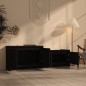 vidaXL Mueble para TV madera contrachapada negro 146,5x35x50 cm