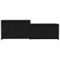 vidaXL Mueble para TV madera contrachapada negro 146,5x35x50 cm