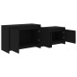 vidaXL Mueble para TV madera contrachapada negro 146,5x35x50 cm