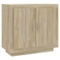 vidaXL Aparador de madera contrachapada roble Sonoma 80x40x75 cm vidaXL Aparador de madera contrachapada roble Sonoma 80x40x75 cm