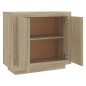 vidaXL Aparador de madera contrachapada roble Sonoma 80x40x75 cm vidaXL Aparador de madera contrachapada roble Sonoma 80x40x75 cm