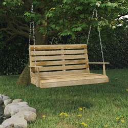 vidaXL Banco balancín madera de pino impregnada 110 cm