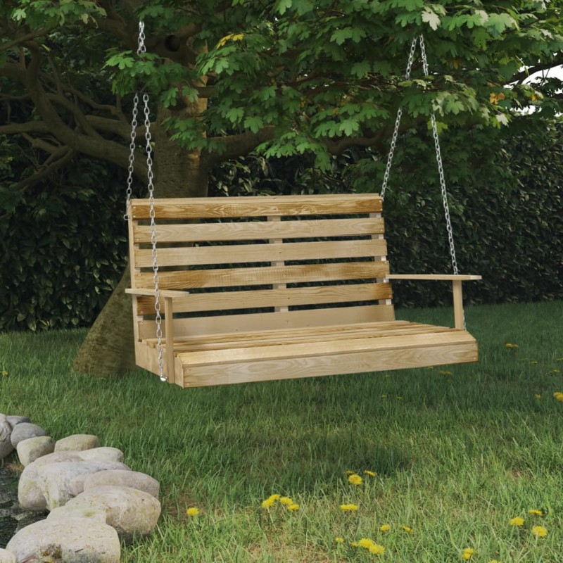 vidaXL Banco balancín madera de pino impregnada 110 cm