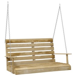 vidaXL Banco balancín madera de pino impregnada 110 cm