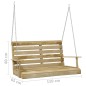 vidaXL Banco balancín madera de pino impregnada 110 cm
