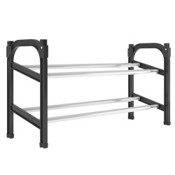 vidaXL Zapatero extensible con dos estantes 119x24x37 cm