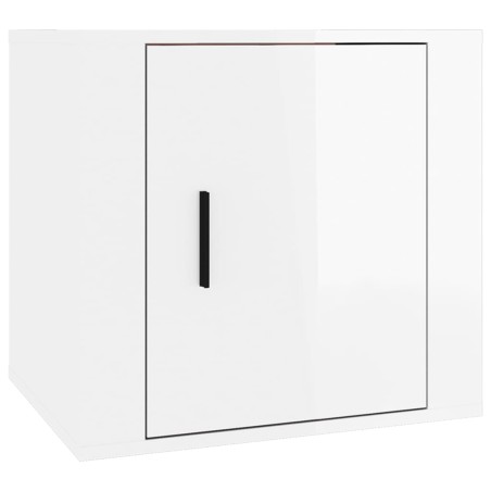 vidaXL Mesita de noche color blanco brillante 50x39x47 cm