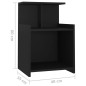 vidaXL Mesita de noche madera contrachapada negro 40x35x60 cm vidaXL Mesita de noche madera contrachapada negro 40x35x60 cm