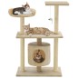 vidaXL Rascador para gatos con postes rascadores de sisal 95 cm beige vidaXL Rascador para gatos con postes rascadores de sisal 95 cm beige