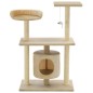 vidaXL Rascador para gatos con postes rascadores de sisal 95 cm beige vidaXL Rascador para gatos con postes rascadores de sisal 95 cm beige