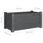vidaXL Jardinera de madera maciza de pino gris 60x31x31 cm vidaXL Jardinera de madera maciza de pino gris 60x31x31 cm