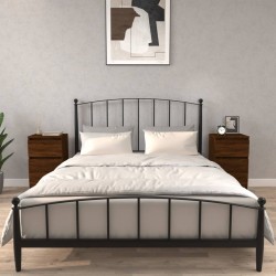 vidaXL Mesitas de noche 2 uds color roble marrón 40x35x70 cm