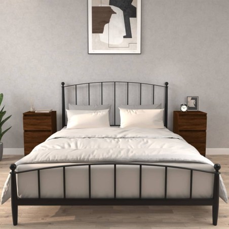 vidaXL Mesitas de noche 2 uds color roble marrón 40x35x70 cm