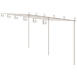 vidaXL Pérgola de jardín marrón antiguo 6x3x2,5 m hierro