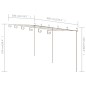 vidaXL Pérgola de jardín marrón antiguo 6x3x2,5 m hierro vidaXL Pérgola de jardín marrón antiguo 6x3x2,5 m hierro