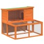 vidaXL Conejera de madera maciza de pino marrón 102x90x84,5 cm vidaXL Conejera de madera maciza de pino marrón 102x90x84,5 cm