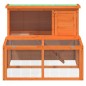 vidaXL Conejera de madera maciza de pino marrón 102x90x84,5 cm vidaXL Conejera de madera maciza de pino marrón 102x90x84,5 cm