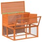 vidaXL Conejera de madera maciza de pino marrón 102x90x84,5 cm vidaXL Conejera de madera maciza de pino marrón 102x90x84,5 cm