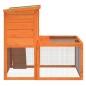 vidaXL Conejera de madera maciza de pino marrón 102x90x84,5 cm vidaXL Conejera de madera maciza de pino marrón 102x90x84,5 cm
