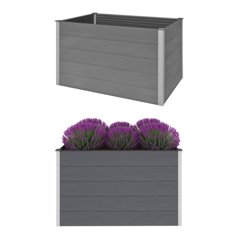 vidaXL Arriate de WPC gris 150x100x91 cm vidaXL Arriate de WPC gris 150x100x91 cm