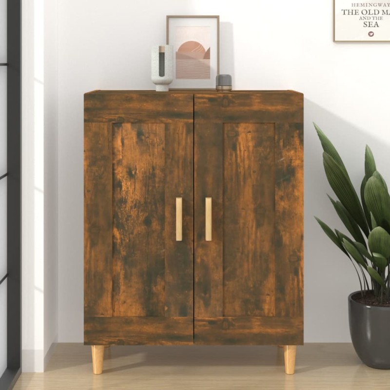vidaXL Aparador madera contrachapada color roble ahumado 69,5x34x90 cm vidaXL Aparador madera contrachapada color roble ahumado 69,5x34x90 cm