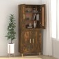 vidaXL Aparador madera contrachapada color roble ahumado 69,5x34x90 cm vidaXL Aparador madera contrachapada color roble ahumado 69,5x34x90 cm