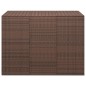 vidaXL Baúl para cojines de jardín ratán PE marrón 145x100x103 cm
