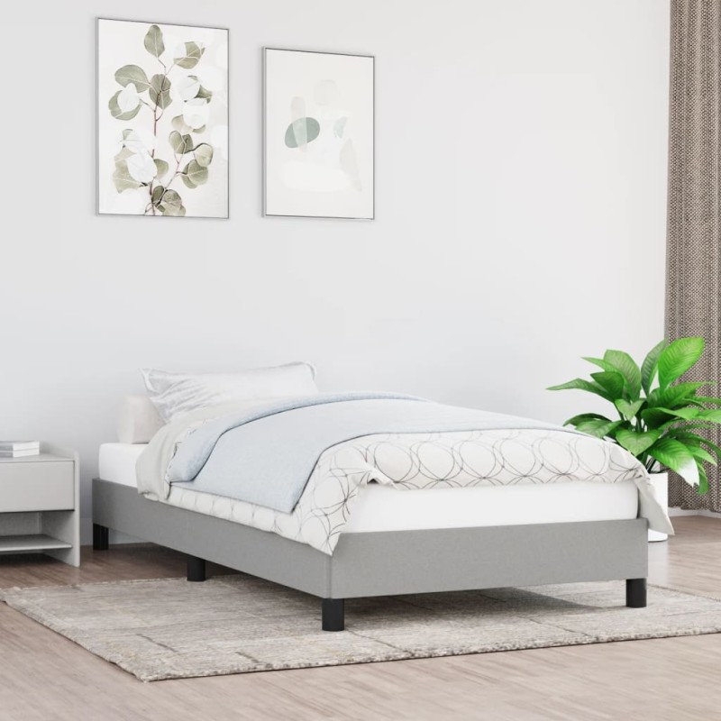 vidaXL Estructura de cama de tela gris claro 80x200 cm vidaXL Estructura de cama de tela gris claro 80x200 cm